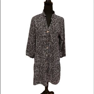 𝅺black And White Very Lightweight Dress